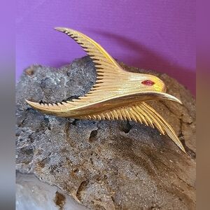 Vintage RARE Marcel Boucher Bird in Flight Brooch Signed & Numbered